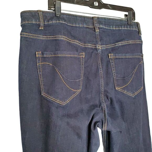 Lane Bryant Genius Fit Jeans Bootcut Sz 22 Dark Denim - Picture 3 of 3
